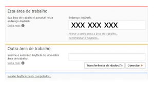 Contato e ID AnyDesk